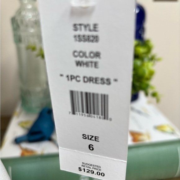 JM STUDIO BY JOHN MEYER Winter White Midi Cocktail Holiday Formal Dress SZ 6 - Picture 8 of 14